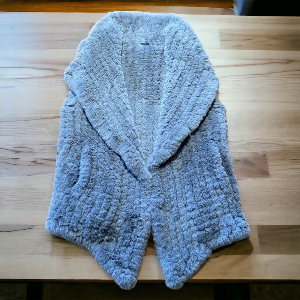 Stella + Lorenzo Love Token Faux Fur Vest size S